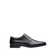 Clarks Svarta Läder Snörskor Black, Herr