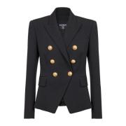 Balmain Klassisk 6-knappsjacka Black, Dam