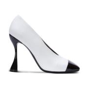 Balmain Eden two-tone pumps i lamm och lackläder White, Dam