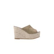 Espadrilles Flash Velour Sandaler Beige Beige, Dam