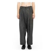 Ziggy Chen Tapered Front Pleats Långa Byxor Gray, Herr