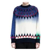 Sacai Fairisle Jacquard Stickad Tröja Multicolor, Herr