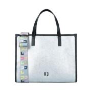 Rebelle Silver Läder Shopper Väska Astra Gray, Dam