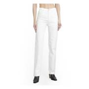 TotêMe Off-white Klassiskt Skuren Denim Jeans White, Dam