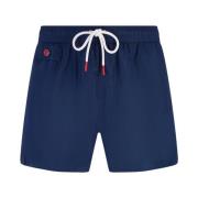 Kiton Snabbtorkande Strandshorts Blue, Herr