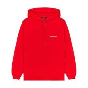 Balenciaga Broderad logohoodie - Röd Red, Herr