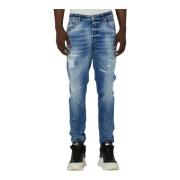 John Richmond Ljus Tvätt Slim Fit Ripped Jeans Blue, Herr