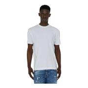 John Richmond Rund Hals Slim Fit Tryckt T-shirt White, Herr