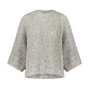 Drykorn Chunky Stickad Oversized Pullover Gray, Dam