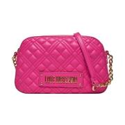 Love Moschino Fuchsia Syntetisk Axelväska Pink, Dam