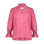 Jane Lushka Sofistikerad Olivia Blouse i Rosa Pink, Dam