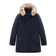 Woolrich Parka med hög krage och päls - XXS Blue, Herr