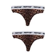 Philipp Plein Bomull Tanga Bi-Pack Brown, Dam