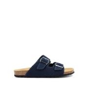 MC2 Saint Barth Sandal med korkinnersula och justerbara remmar Blue, H...