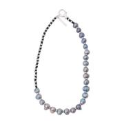 Pearl Octopuss.y Handgjord Noir Pearl Necklace Multicolor, Dam