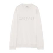 Lanvin Beige Sweatshirt Oversize Bomull Logo Beige, Herr