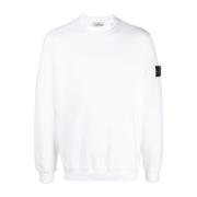 Stone Island Vit Compass Sweatshirt White, Herr