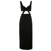 Dolce & Gabbana Sweetheart Cut-Out Midi Klänning Black, Dam