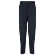 Dolce & Gabbana Midnight Blue Wool Blend Tailored Trousers Blue, Herr