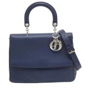 Dior Vintage Pre-owned Laeder handvskor Blue, Dam