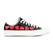 Comme des Garçons Play Svart Hjärta Låga Sneakers Black, Dam