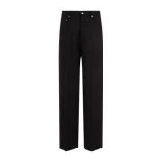 Rick Owens Silk Ull Jeans Black, Herr