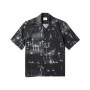 Aries Hawaiian Stil Svart Skjorta Black, Herr