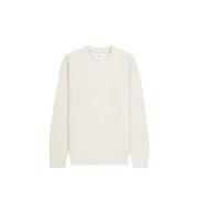 Nn07 Räfflad Crew Neck Sweater Beige, Herr