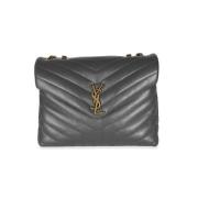 Yves Saint Laurent Vintage Pre-owned Laeder axelremsvskor Gray, Dam