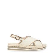 Pons Quintana Ivory Bronze Sandal för sommarstil Beige, Dam