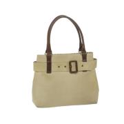 Burberry Vintage Pre-owned Canvas handvskor Beige, Dam