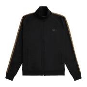 Fred Perry Kontrastbandspårjacka Black, Herr