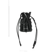 Alexander McQueen Svart Läder Bucket Bag med Harness Design Black, Dam