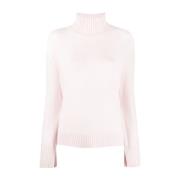 Allude Rosa Cashmere Roll-Neck Sweater Pink, Dam