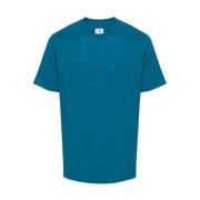 C.p. Company Logo Print T-shirt Grafisk Design Blue, Herr