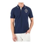 La Martina St. Tropez Broderad Herr Polo Skjorta Blue, Herr