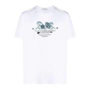 Givenchy Tryckt Bomull T-shirt - Vit White, Herr