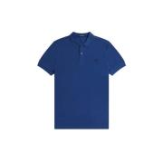 Fred Perry Broderad Pique Polo Skjorta Blue, Herr