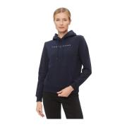 Tommy Jeans Broderad Logohoodie - Blå Blue, Dam