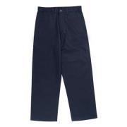 Carhartt Wip Marinblå Bomullsbyxor Midland Stil Blue, Herr