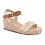 Tommy Hilfiger Beige Spänne Sandal Beige, Dam