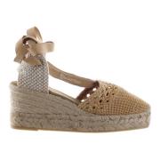 Espadrilles Beige Sandaler Valenciana Stil Beige, Dam