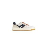 Hogan Vit Blå Läder Sneakers Memory Foam Multicolor, Herr