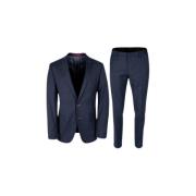 ROY Robson Merino Wool Suit Dress Blue, Herr