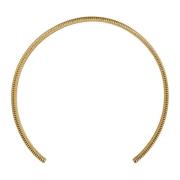 Federica Tosi Guld Textured Choker Halsband Yellow, Dam