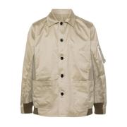 Sacai Panelad Bomullskappa Beige, Herr