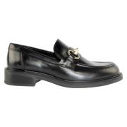 Marco Ferretti Svart Läder Loafer Black, Dam