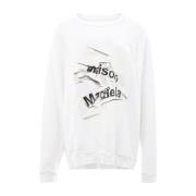 Maison Margiela Vit Oversized Sweatshirt White, Dam