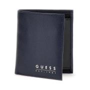 Guess Naturlig läderplånbok Fidenza - jeans Black, Herr