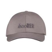 Moorer Broderad Baseballkeps i Viskos Brown, Herr